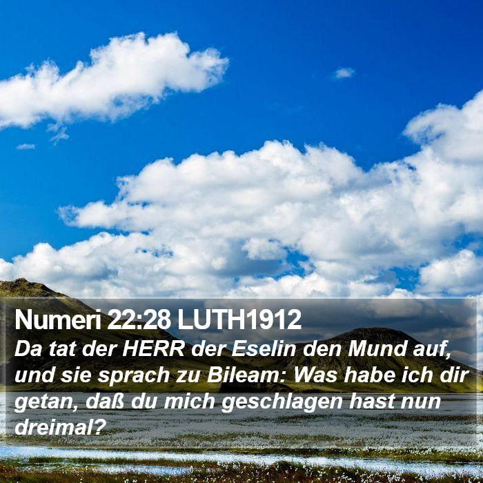 Numeri 22:28 LUTH1912 Bible Study