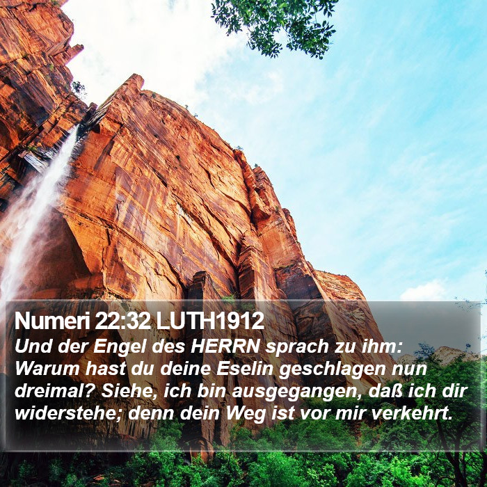 Numeri 22:32 LUTH1912 Bible Study