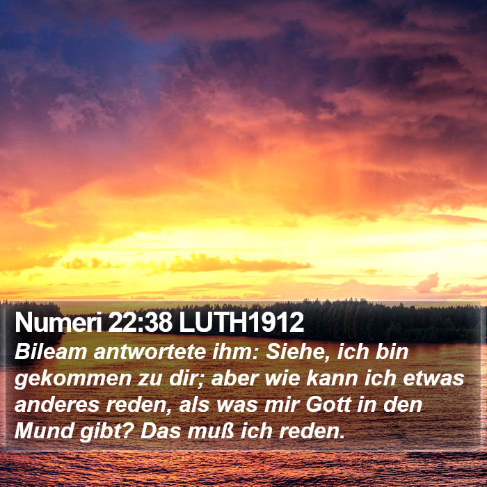 Numeri 22:38 LUTH1912 Bible Study