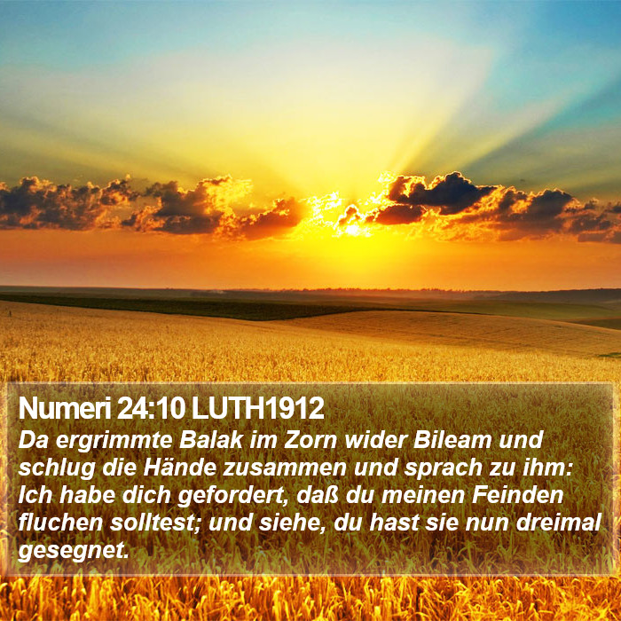 Numeri 24:10 LUTH1912 Bible Study