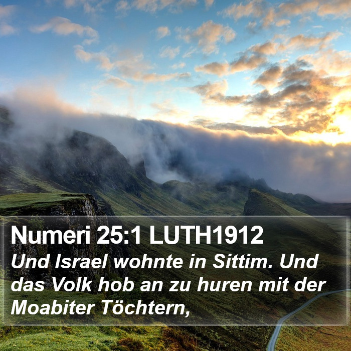 Numeri 25:1 LUTH1912 Bible Study