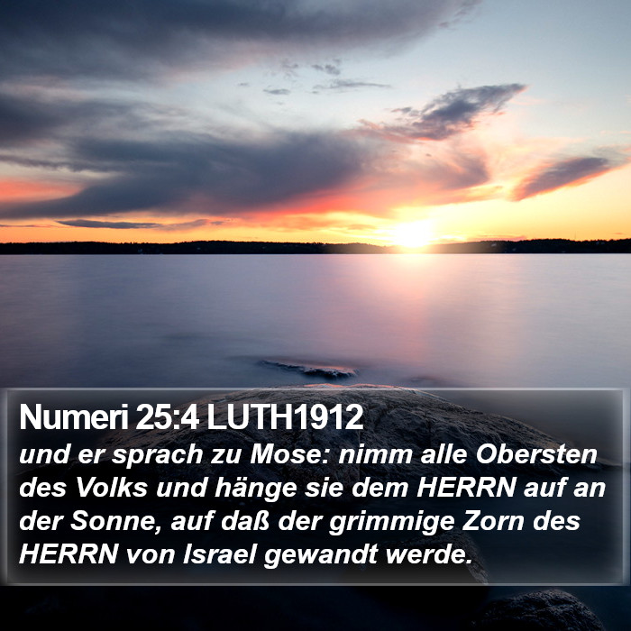 Numeri 25:4 LUTH1912 Bible Study