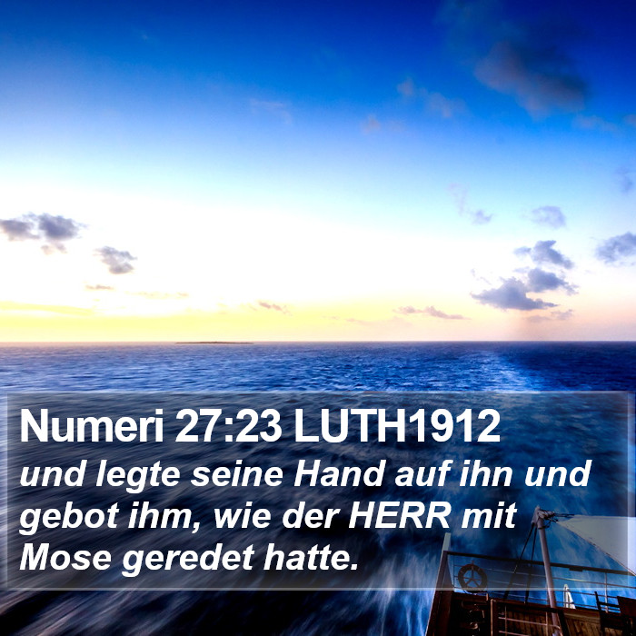 Numeri 27:23 LUTH1912 Bible Study