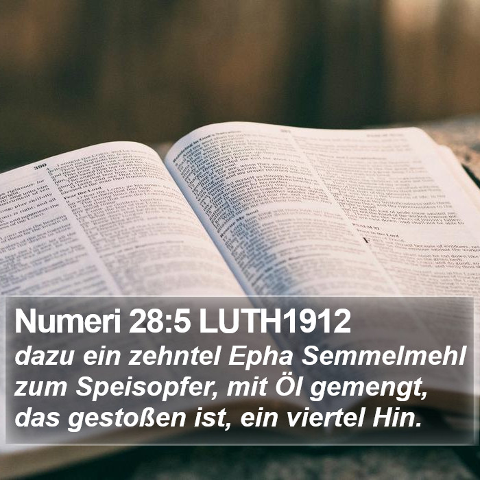 Numeri 28:5 LUTH1912 Bible Study