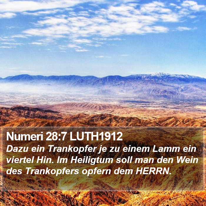 Numeri 28:7 LUTH1912 Bible Study