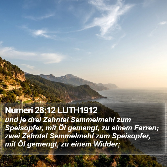 Numeri 28:12 LUTH1912 Bible Study