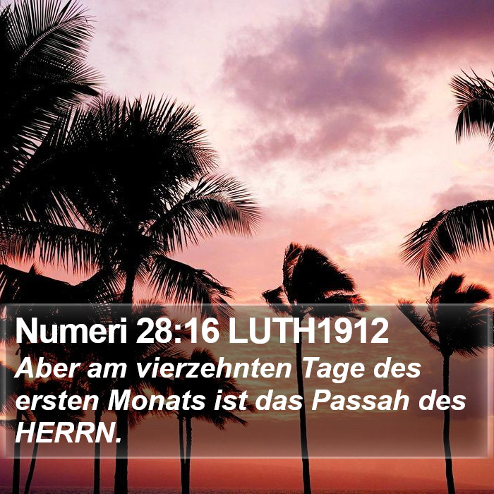 Numeri 28:16 LUTH1912 Bible Study