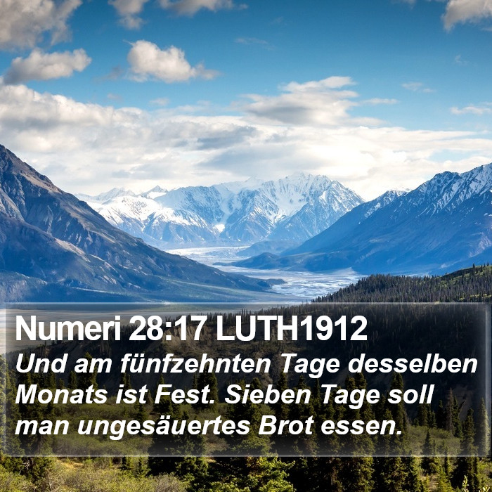 Numeri 28:17 LUTH1912 Bible Study