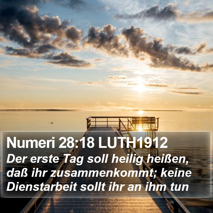 Numeri 28:18 LUTH1912 Bible Study