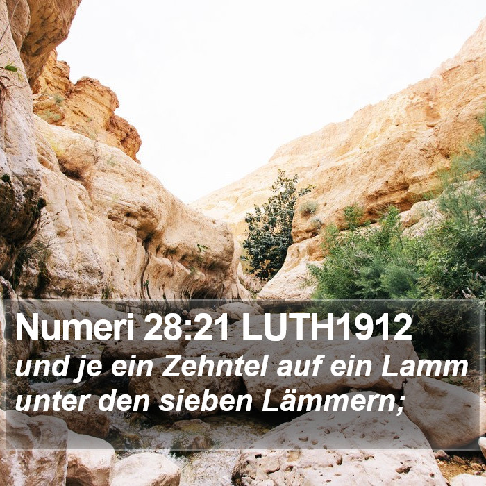 Numeri 28:21 LUTH1912 Bible Study