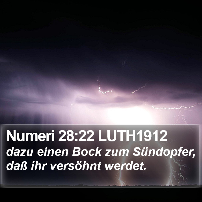 Numeri 28:22 LUTH1912 Bible Study