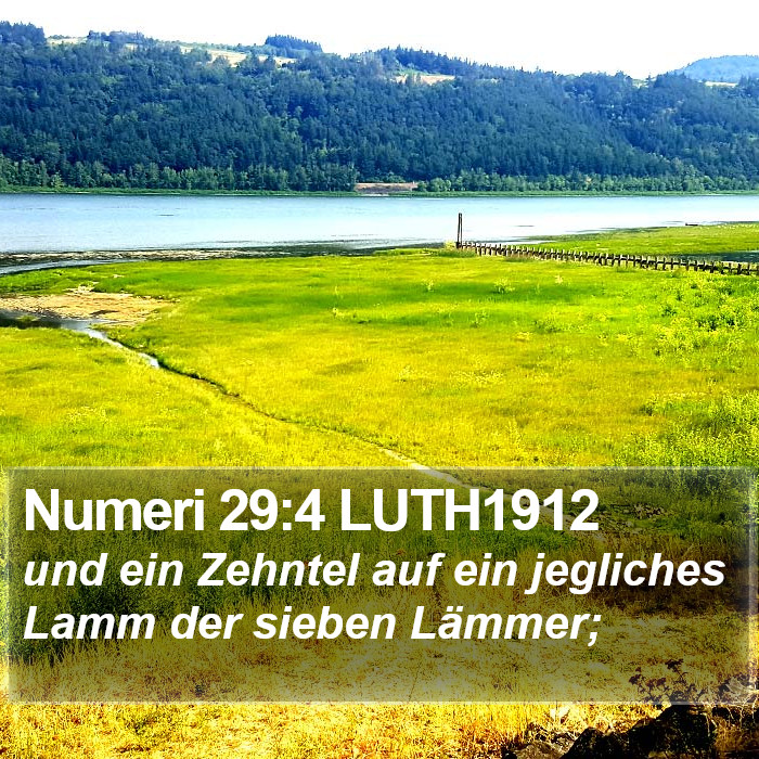 Numeri 29:4 LUTH1912 Bible Study