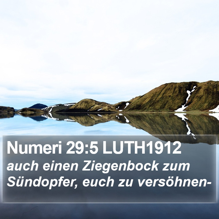 Numeri 29:5 LUTH1912 Bible Study