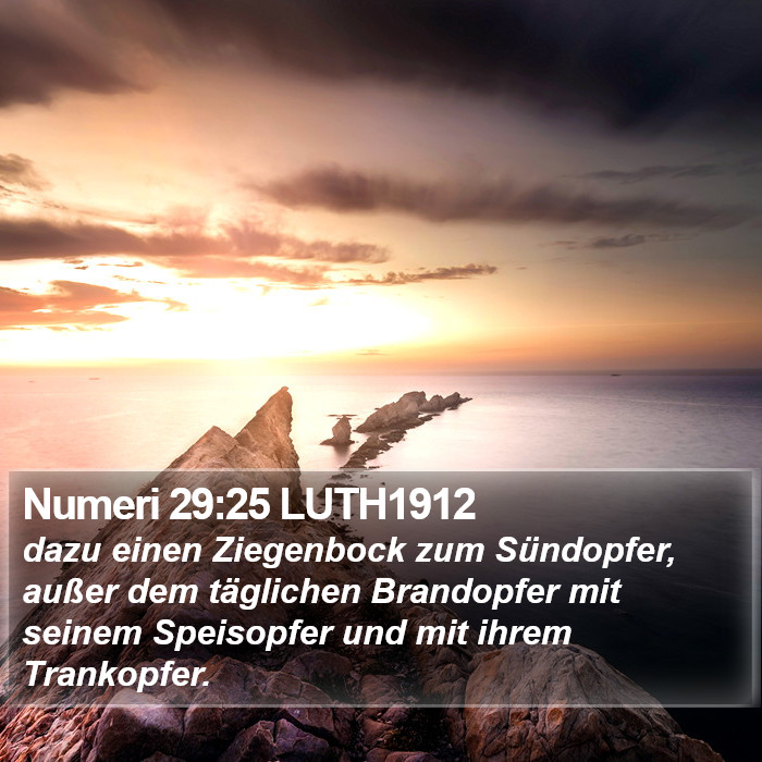 Numeri 29:25 LUTH1912 Bible Study