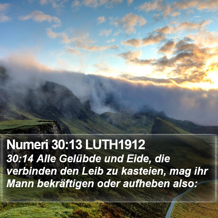 Numeri 30:13 LUTH1912 Bible Study