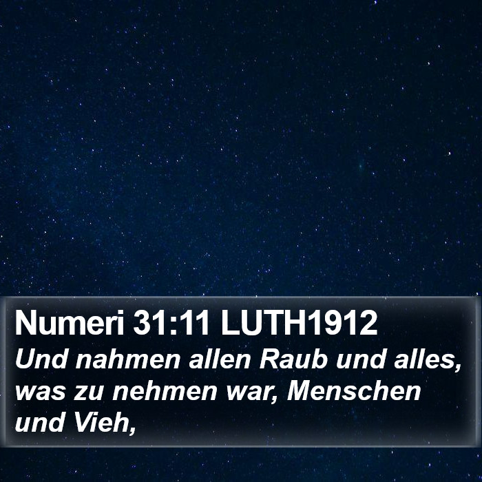 Numeri 31:11 LUTH1912 Bible Study