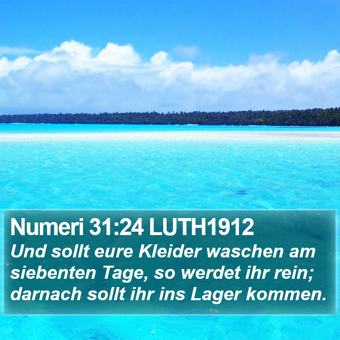 Numeri 31:24 LUTH1912 Bible Study