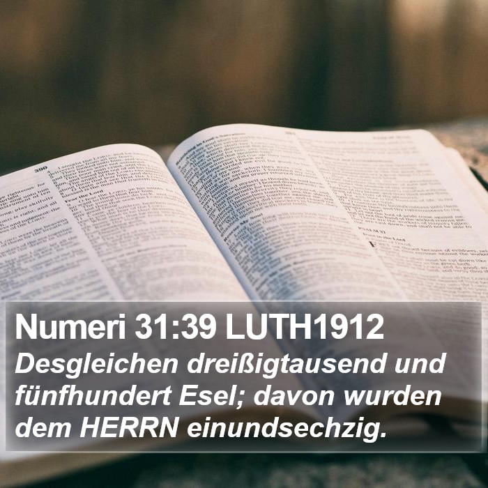 Numeri 31:39 LUTH1912 Bible Study