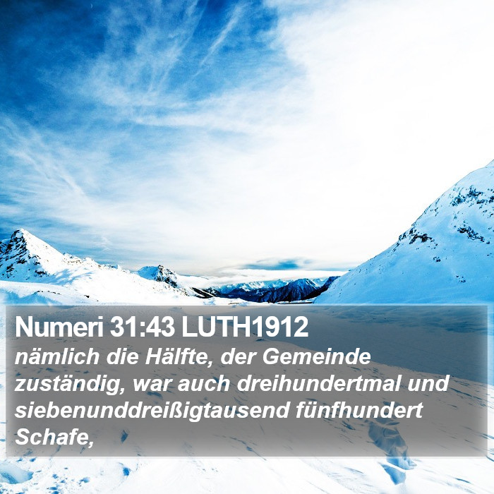 Numeri 31:43 LUTH1912 Bible Study