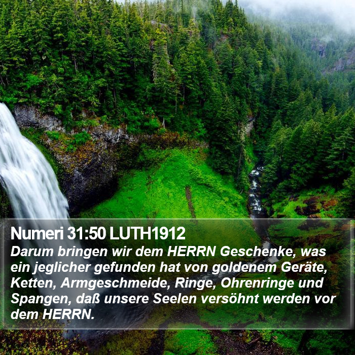Numeri 31:50 LUTH1912 Bible Study