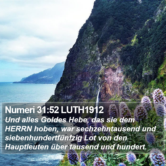 Numeri 31:52 LUTH1912 Bible Study