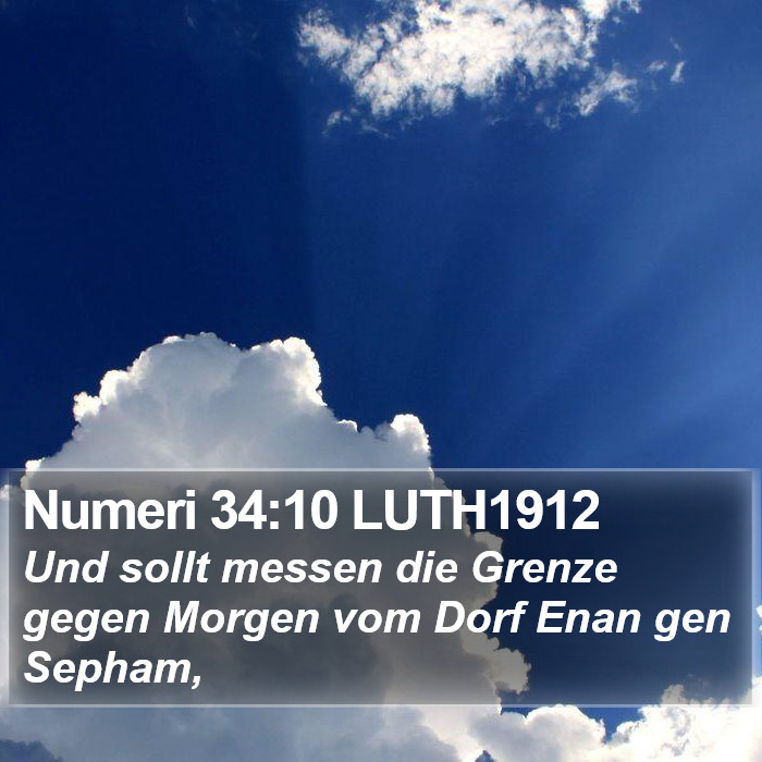 Numeri 34:10 LUTH1912 Bible Study
