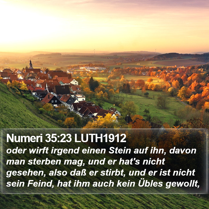 Numeri 35:23 LUTH1912 Bible Study