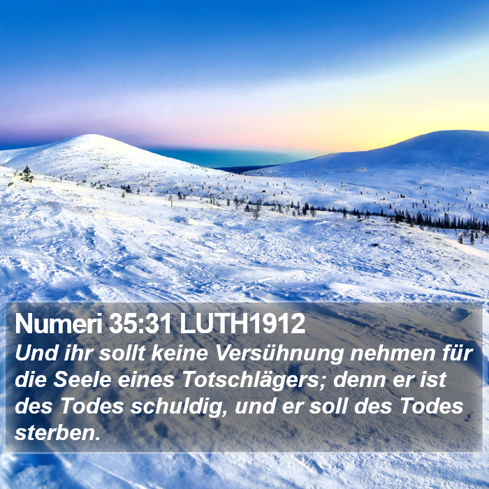 Numeri 35:31 LUTH1912 Bible Study