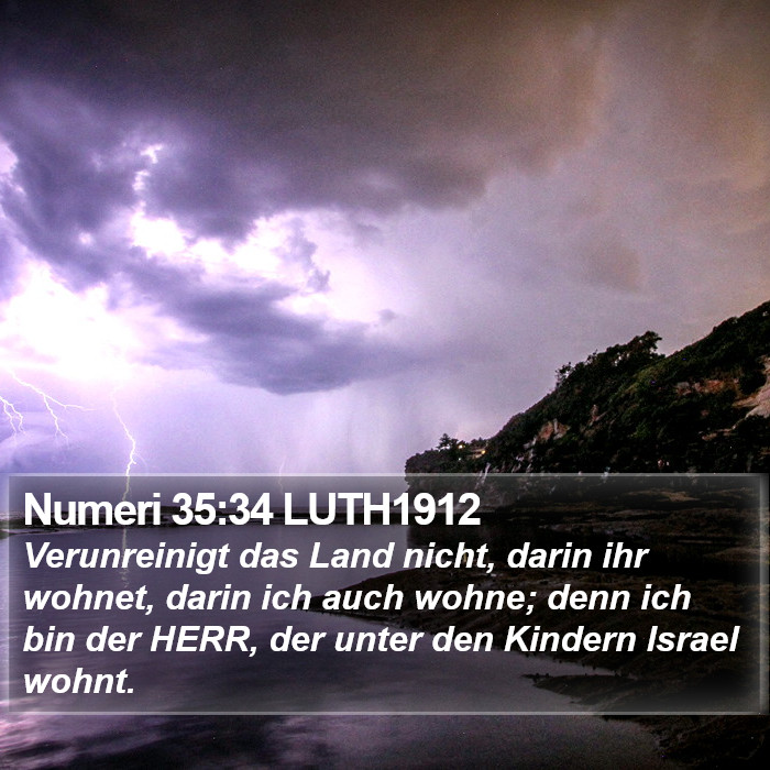 Numeri 35:34 LUTH1912 Bible Study