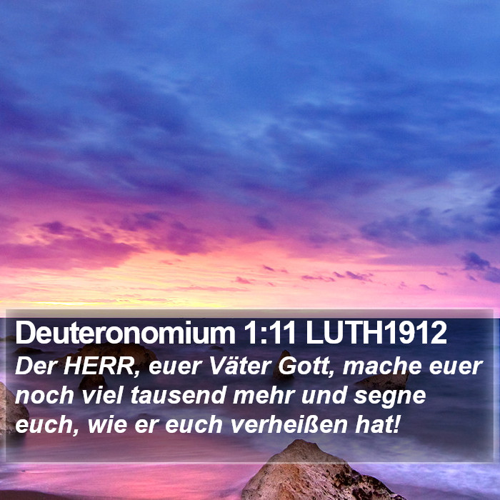 Deuteronomium 1:11 LUTH1912 Bible Study