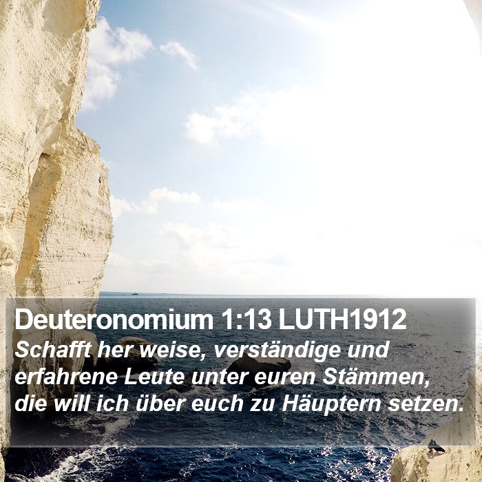 Deuteronomium 1:13 LUTH1912 Bible Study