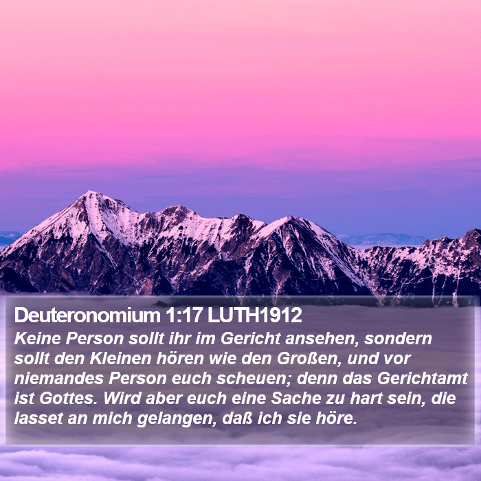 Deuteronomium 1:17 LUTH1912 Bible Study