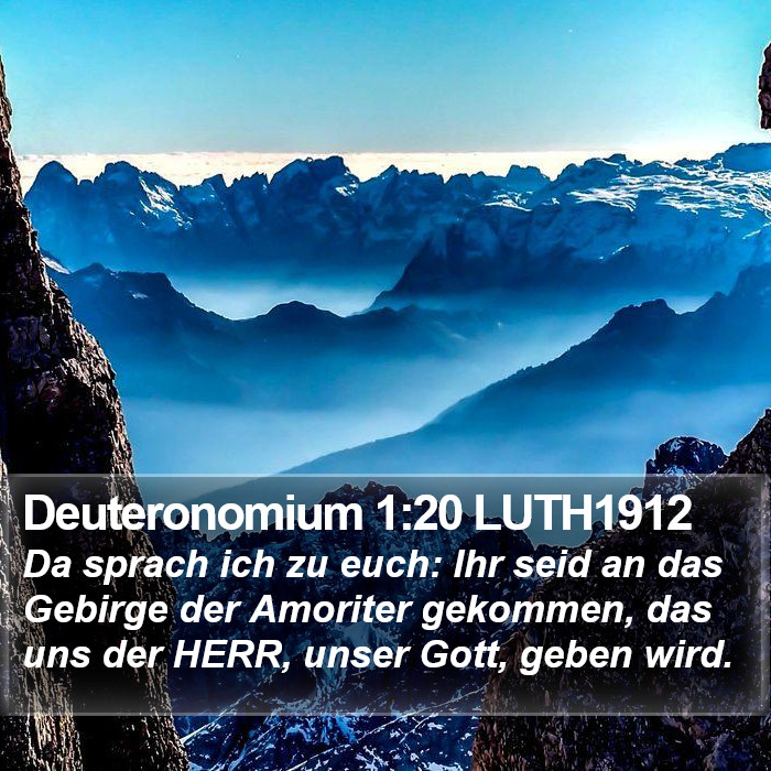 Deuteronomium 1:20 LUTH1912 Bible Study