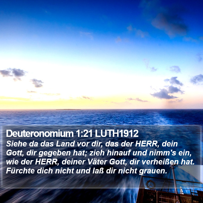 Deuteronomium 1:21 LUTH1912 Bible Study