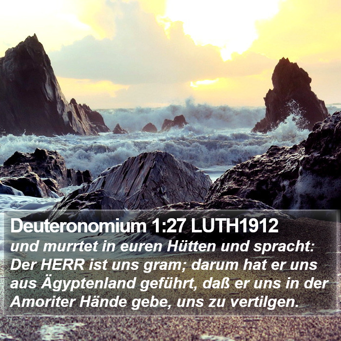 Deuteronomium 1:27 LUTH1912 Bible Study