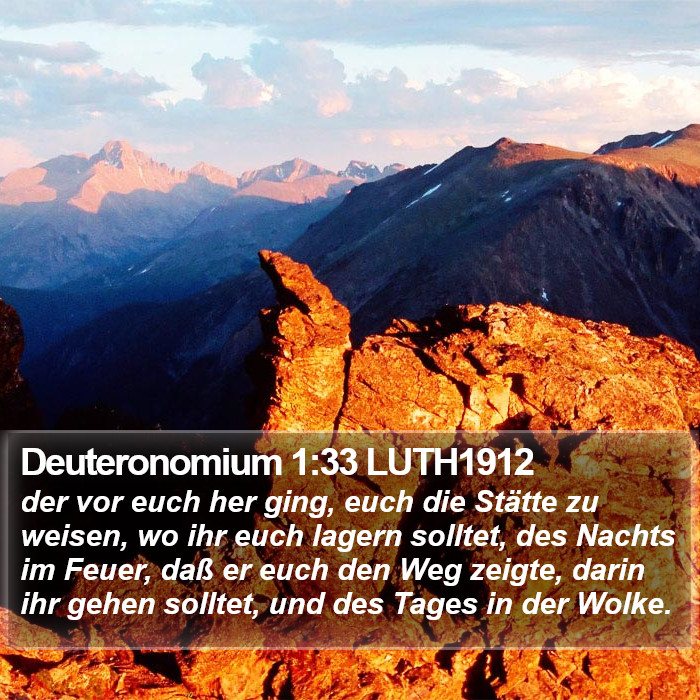 Deuteronomium 1:33 LUTH1912 Bible Study