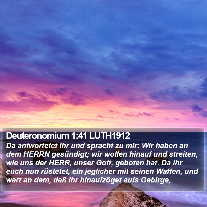 Deuteronomium 1:41 LUTH1912 Bible Study