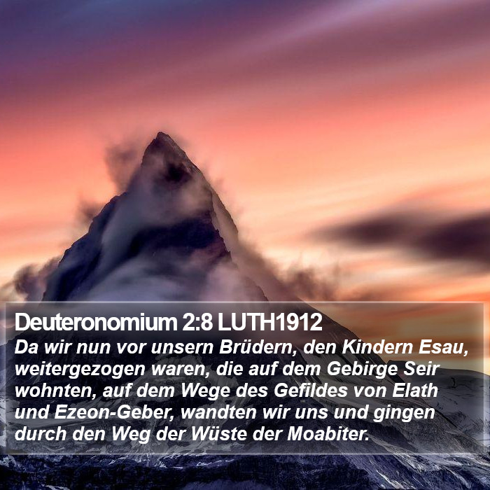 Deuteronomium 2:8 LUTH1912 Bible Study