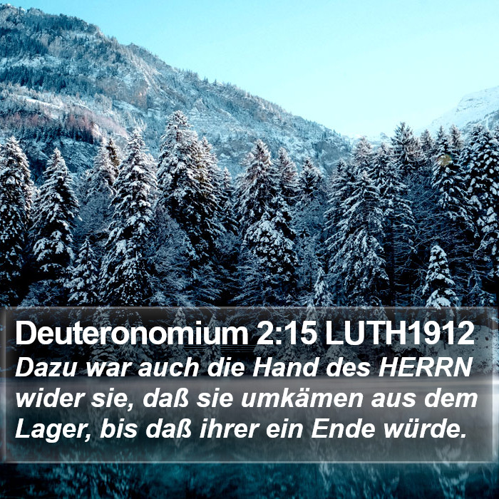 Deuteronomium 2:15 LUTH1912 Bible Study