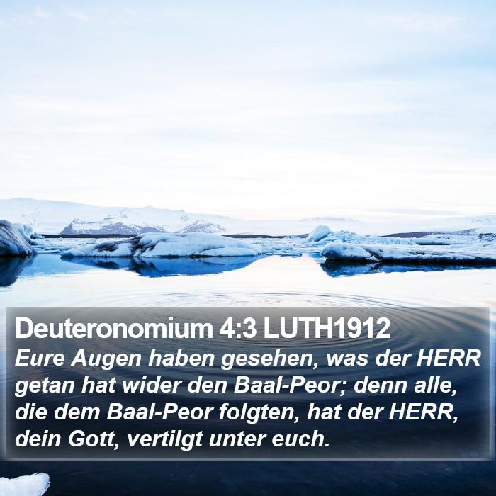 Deuteronomium 4:3 LUTH1912 Bible Study