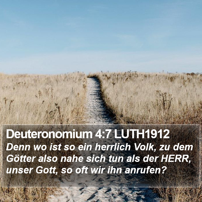 Deuteronomium 4:7 LUTH1912 Bible Study