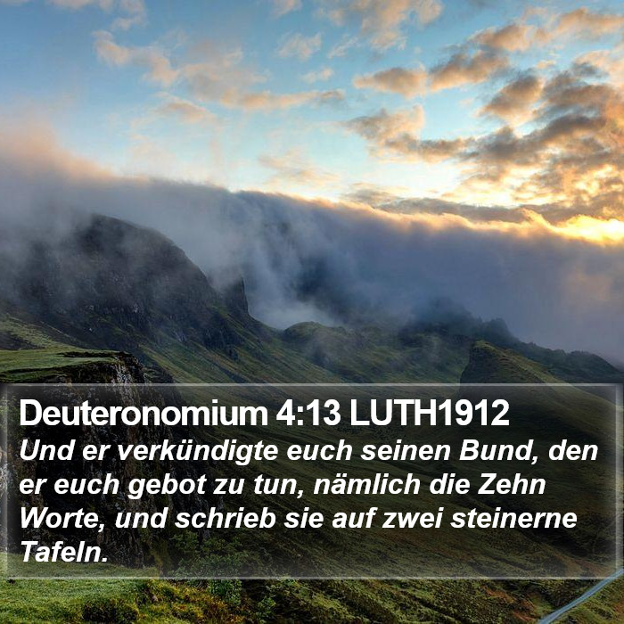 Deuteronomium 4:13 LUTH1912 Bible Study