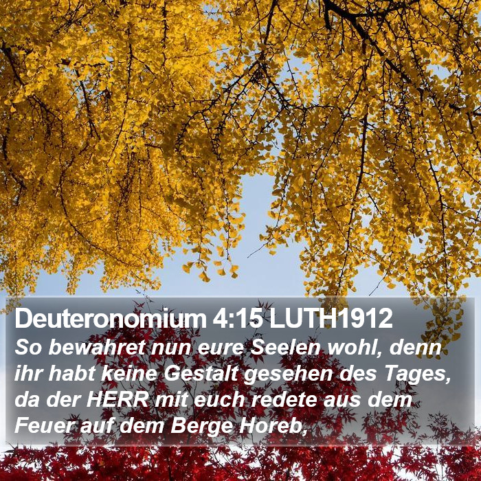 Deuteronomium 4:15 LUTH1912 Bible Study