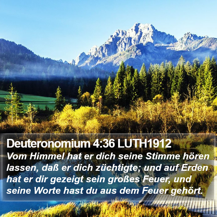 Deuteronomium 4:36 LUTH1912 Bible Study