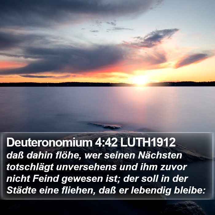 Deuteronomium 4:42 LUTH1912 Bible Study