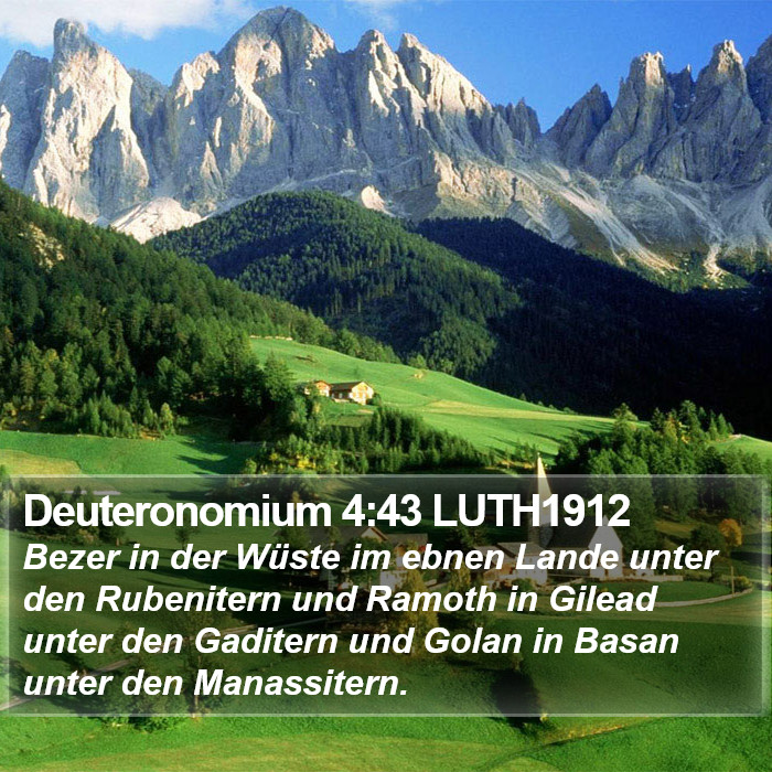 Deuteronomium 4:43 LUTH1912 Bible Study