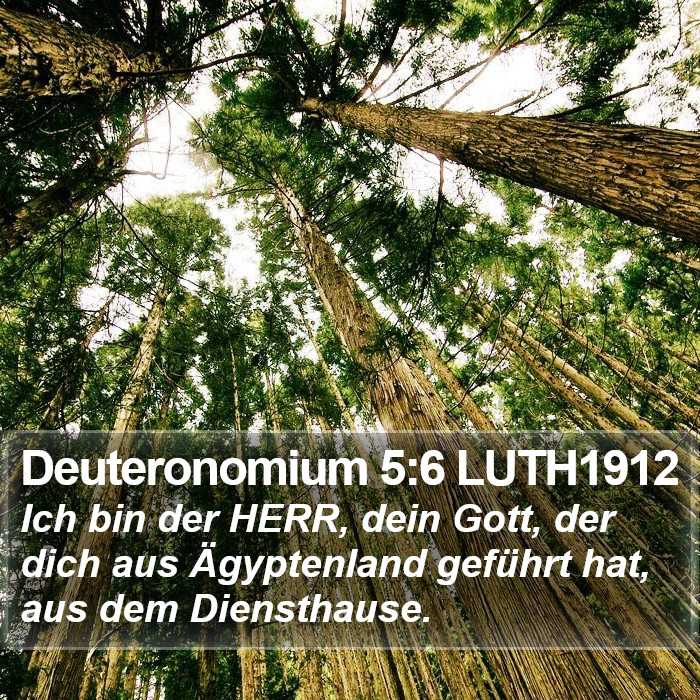 Deuteronomium 5:6 LUTH1912 Bible Study