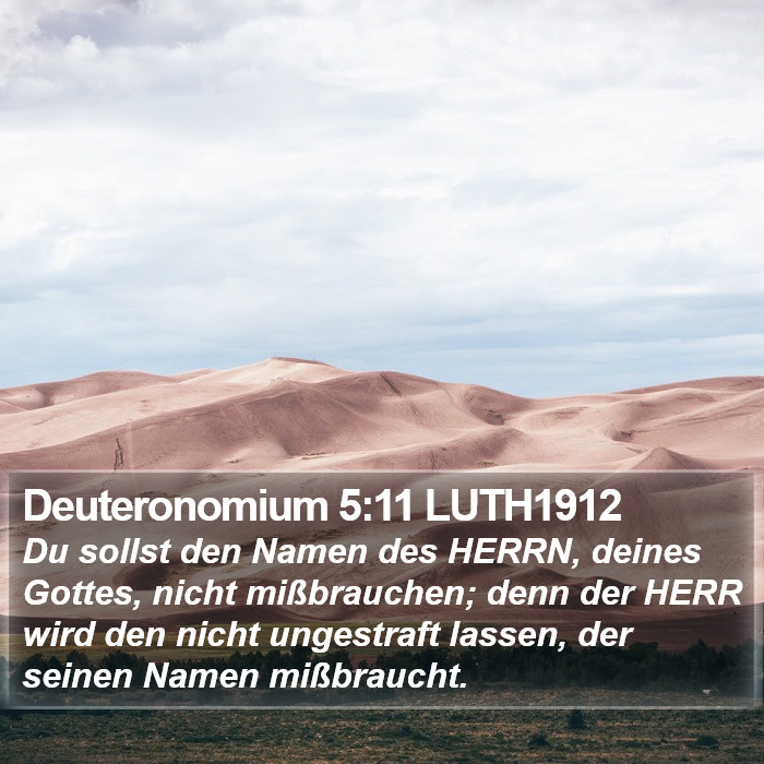 Deuteronomium 5:11 LUTH1912 Bible Study