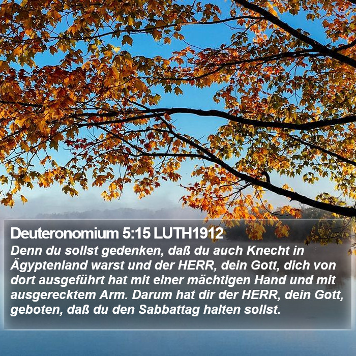 Deuteronomium 5:15 LUTH1912 Bible Study
