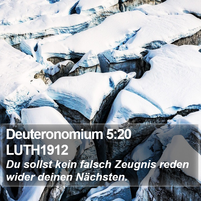 Deuteronomium 5:20 LUTH1912 Bible Study
